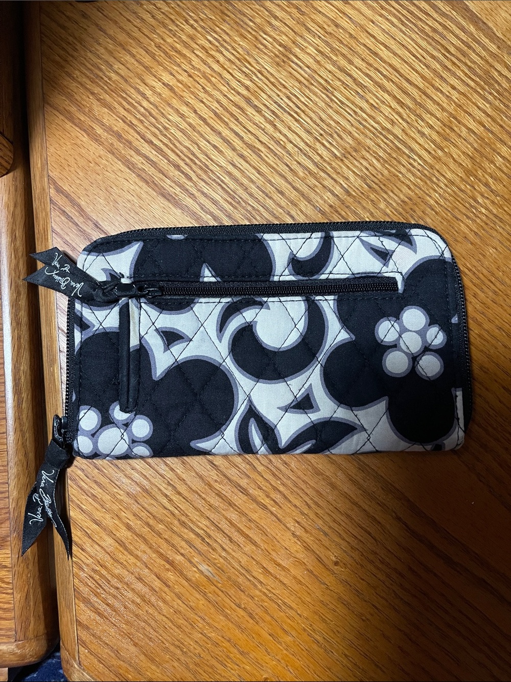 Vera Bradley Black and White Quilted Zip Wallet